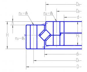 單排交叉滾柱式轉盤軸承(無齒式)